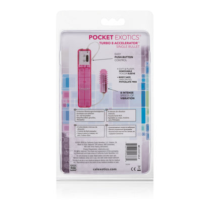 CalExotics Turbo 8 Accelerator Bullet – Pink – Multi-Speed Vibrator