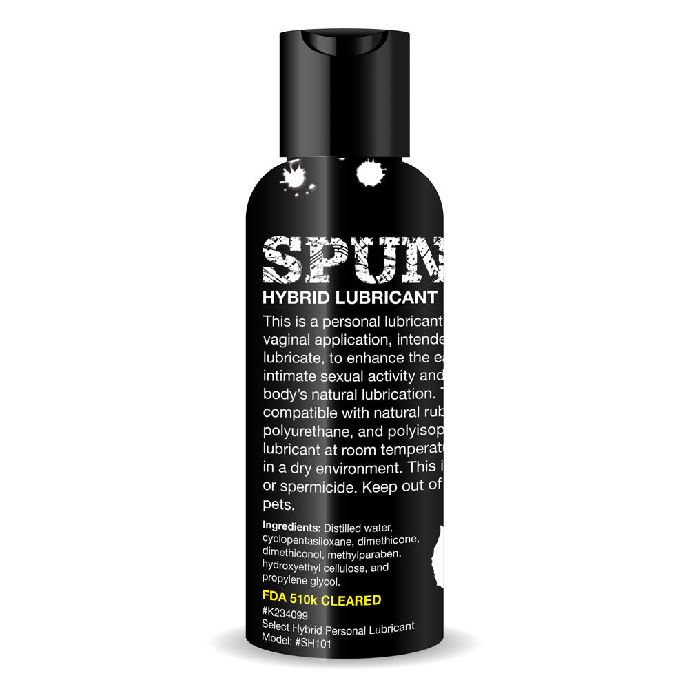 Spunk Lube Hybrid 2 Fl Oz – Water-Based Silicone Lubricant – White