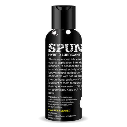 Spunk Lube Hybrid 2 Fl Oz – Water-Based Silicone Lubricant – White