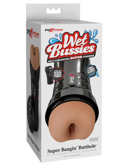 Pipedream Wet Bussies Super Bangin' Butthole - Anal Stroker - Brown