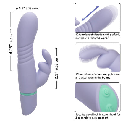 CalExotics Love Bunny Thrusting Bunny - Waterproof Dual Motor Stimulator - Purple