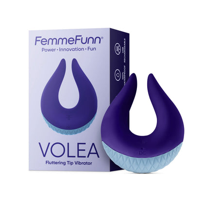 Volea Dark Purple and Light Blue Targeted Vibrator with 10 Vibration Modes