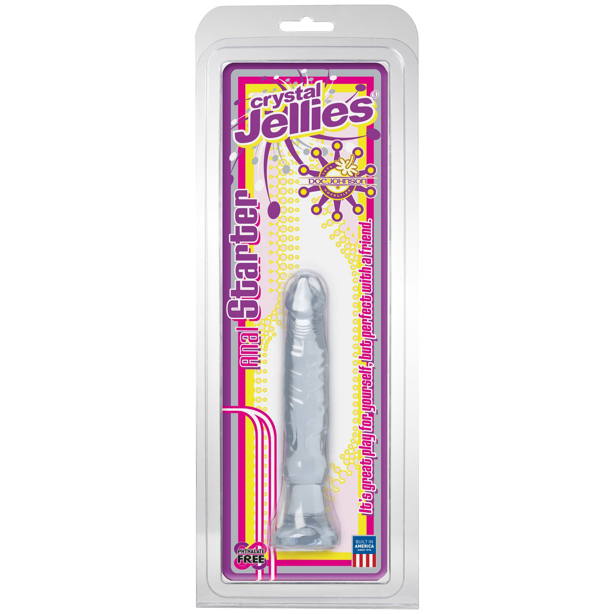 Doc Johnson Crystal Jellies Anal Starter – Clear – Soft Anal Tool for Beginners