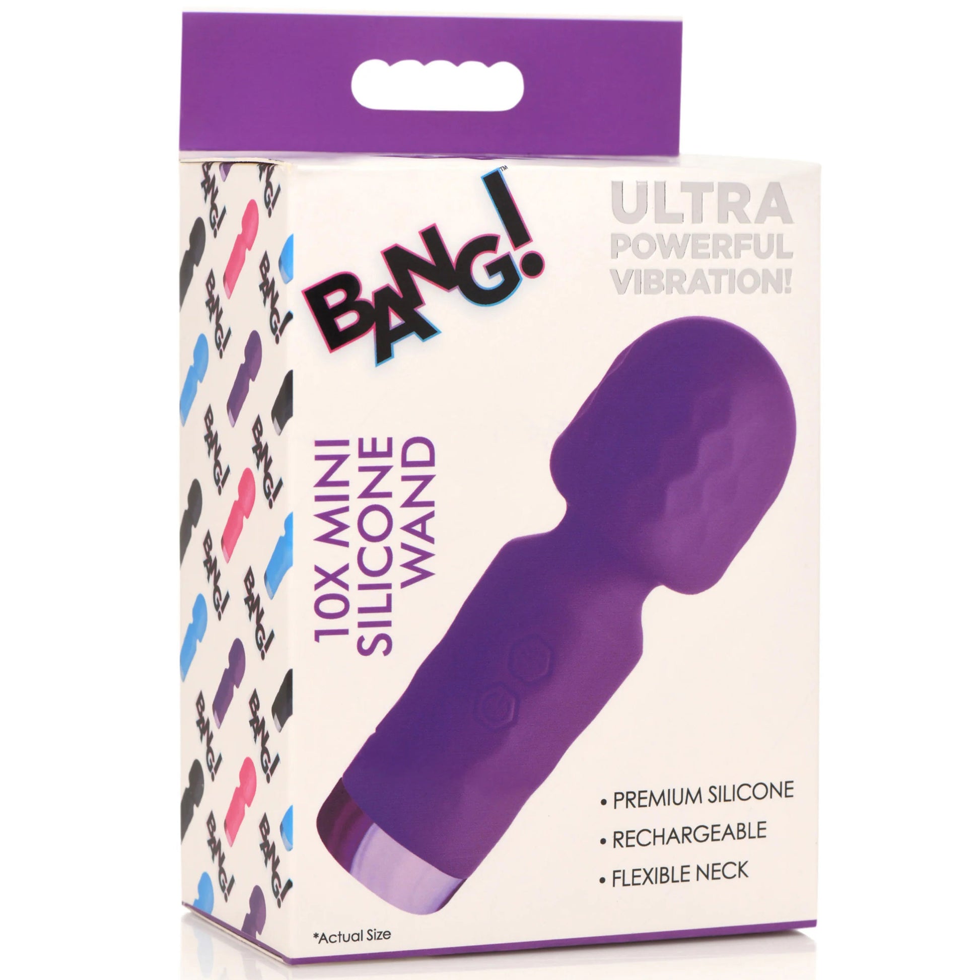 XR Brands 10x Mini Silicone Wand – Purple – Multi-Speed, Waterproof