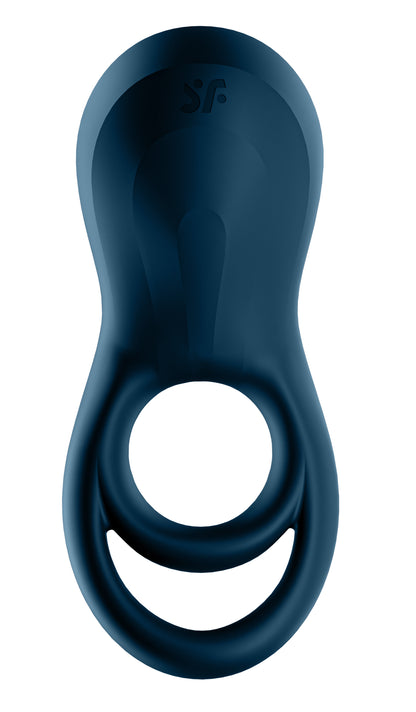 Satisfyer Epic Duo Penis Ring with Clitoral Stimulator – Dark Blue