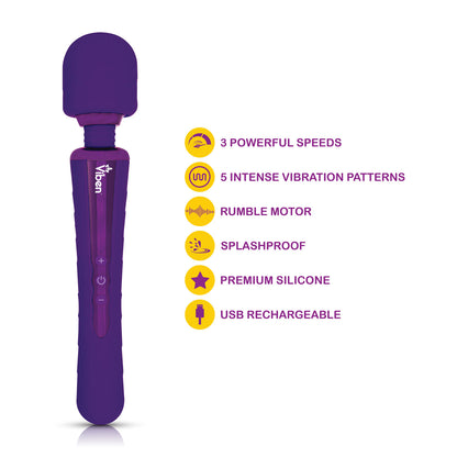 Viben Obsession Wand Massager – Powerful Silicone Massager, Violet