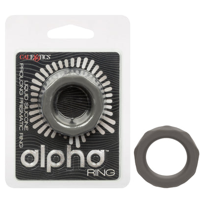 CalExotics Alpha Liquid Silicone Prolong Prismatic Ring - Gray