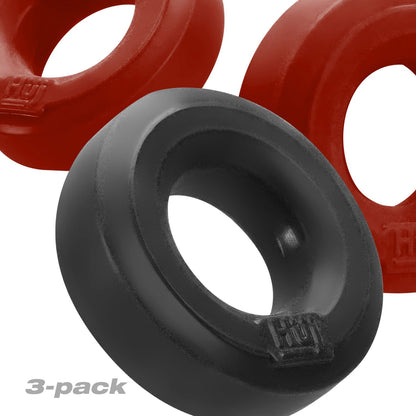 Hunkyjunk HUJ3 C-Ring 3-Pack - Cherry / Ice - Versatile Stretchable Rings