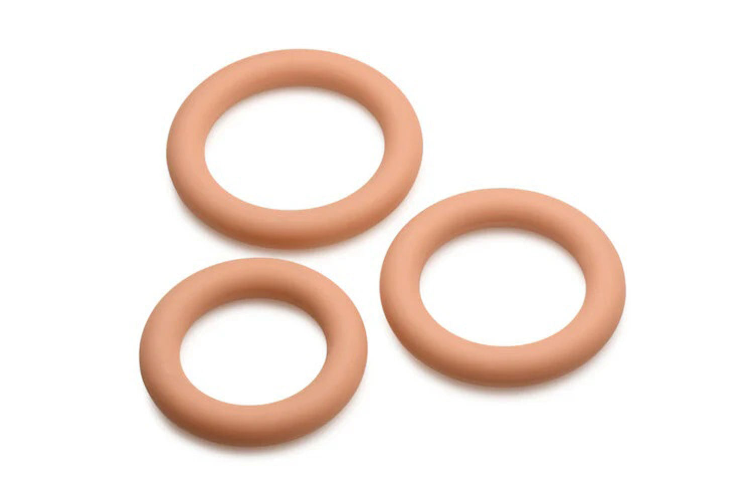 Curve Toys Jock Silicone Cock Ring Set – Medium – Beige