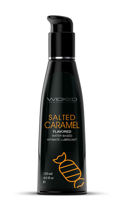 Wicked Aqua Salted Caramel Personal Lubricant – 4 Fl. Oz. – Water-Based