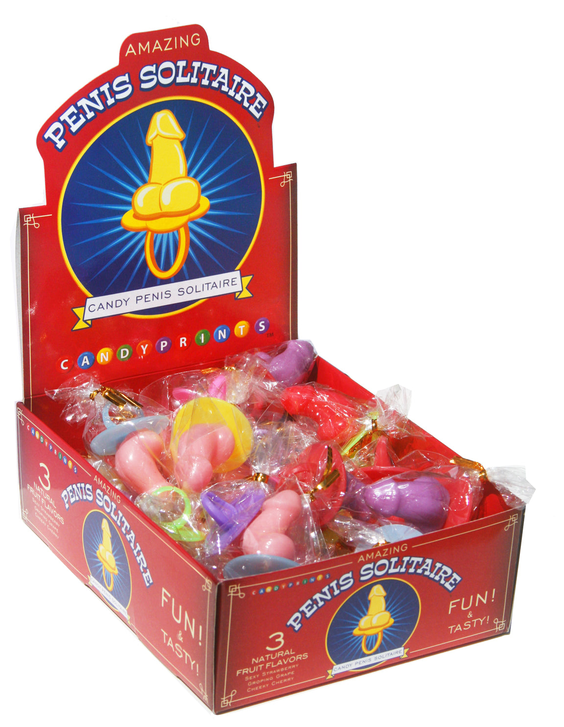 Little Genie Amazing Penis Solitaire - 30 Piece Display - Multi Color