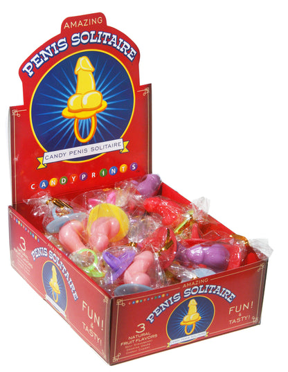 Little Genie Amazing Penis Solitaire - 30 Piece Display - Multi Color