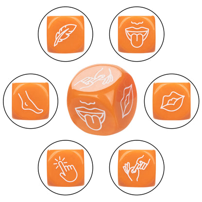 CalExotics Naughty Bits Roll With It Icon-Based Sex Dice Game – Multi-Color