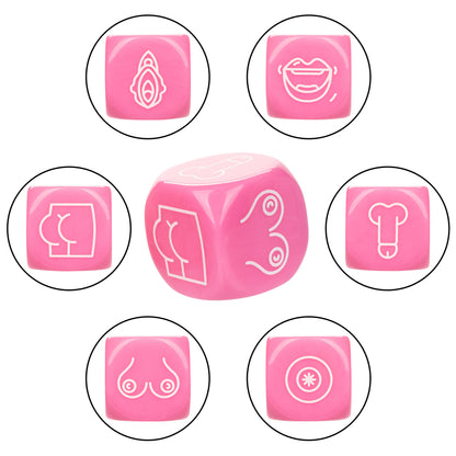 CalExotics Naughty Bits Roll With It Icon-Based Sex Dice Game – Multi-Color