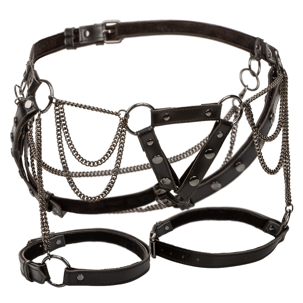 CalExotics Euphoria Collection Thigh Harness With Chains – Black