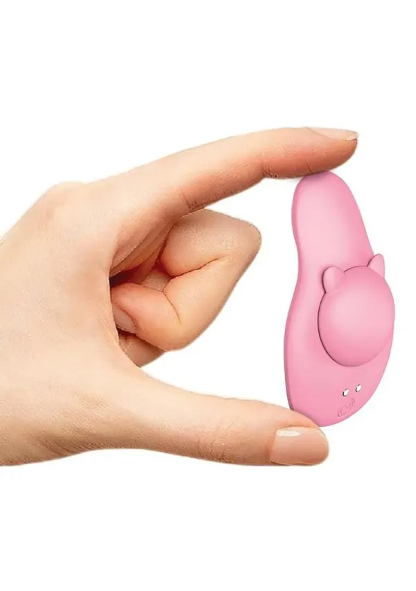 Icon Brands Ultra Panty Vibe Here Kitty Kitty Panty Vibrator, Liquid Silicone, 10 Speeds, Pink