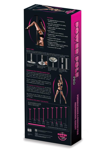 XGEN Power Pole Pro Spinning Pole – Portable Dance Pole – Silver
