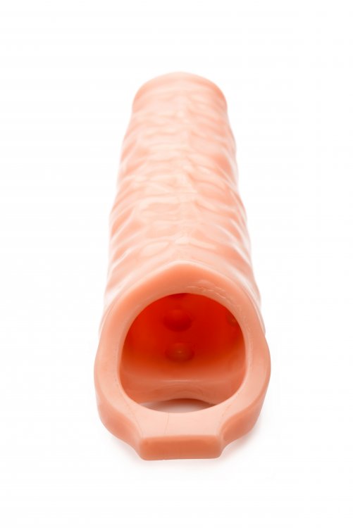 XR Brands 3 Inch Extender Sleeve - Flesh - Realistic Penis Enhancer
