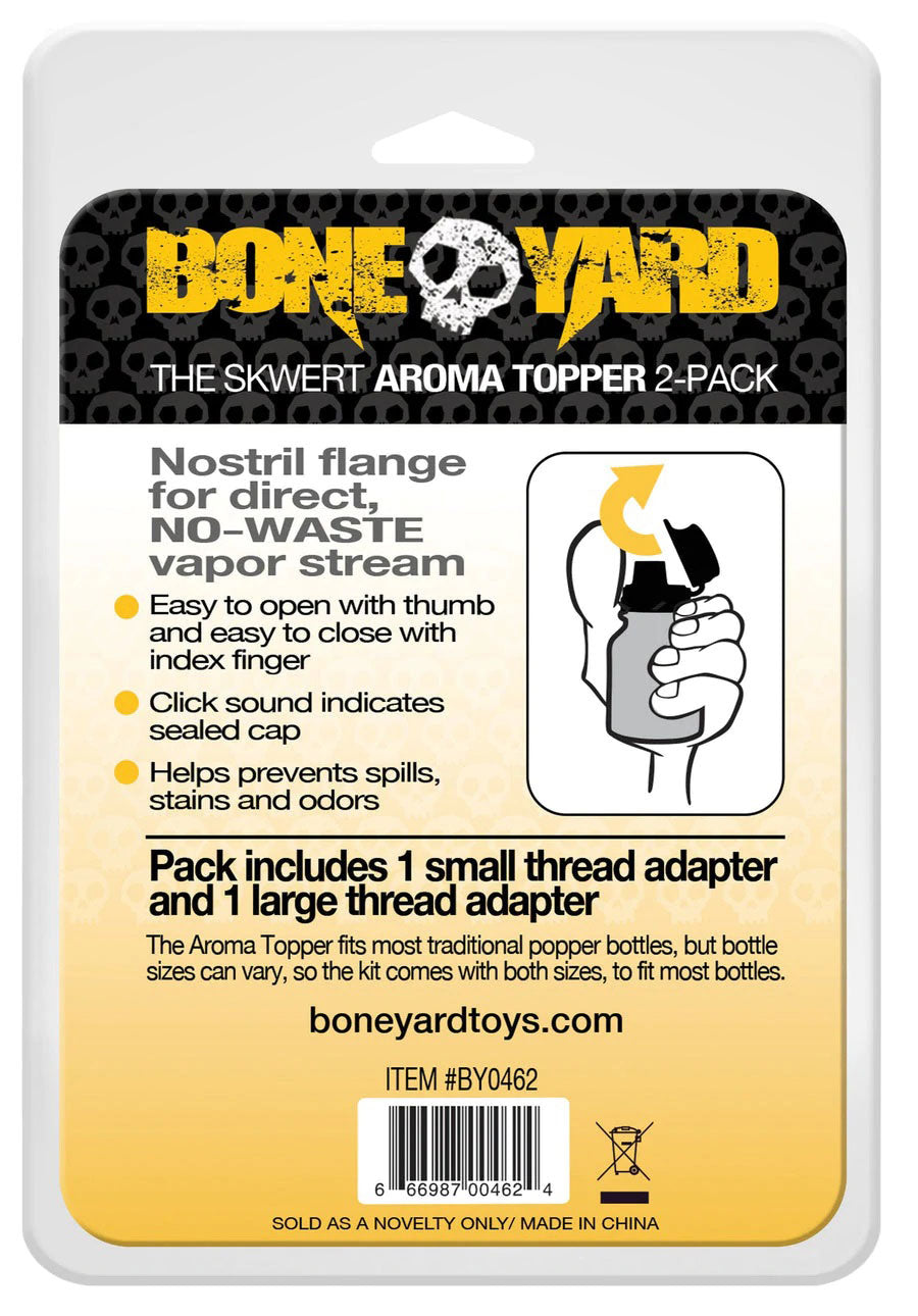 Skwert Aroma Topper - 2 Pack - Small and Large Thread Adapter - Black