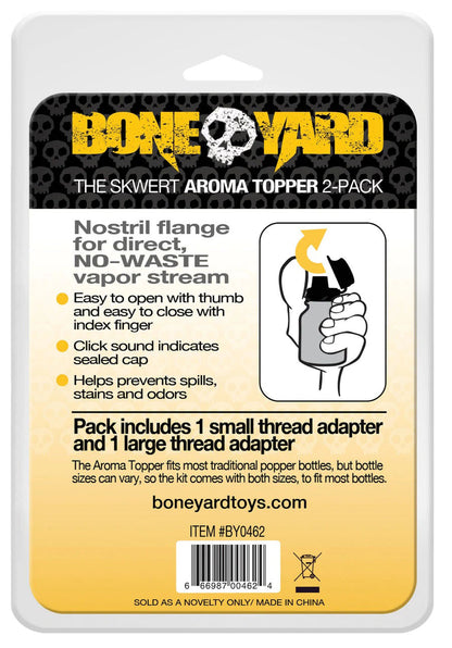Skwert Aroma Topper - 2 Pack - Small and Large Thread Adapter - Black