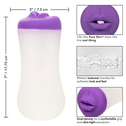 CalExotics Gripper Deep Throat Grip – Purple – Closed Ended Masturbator