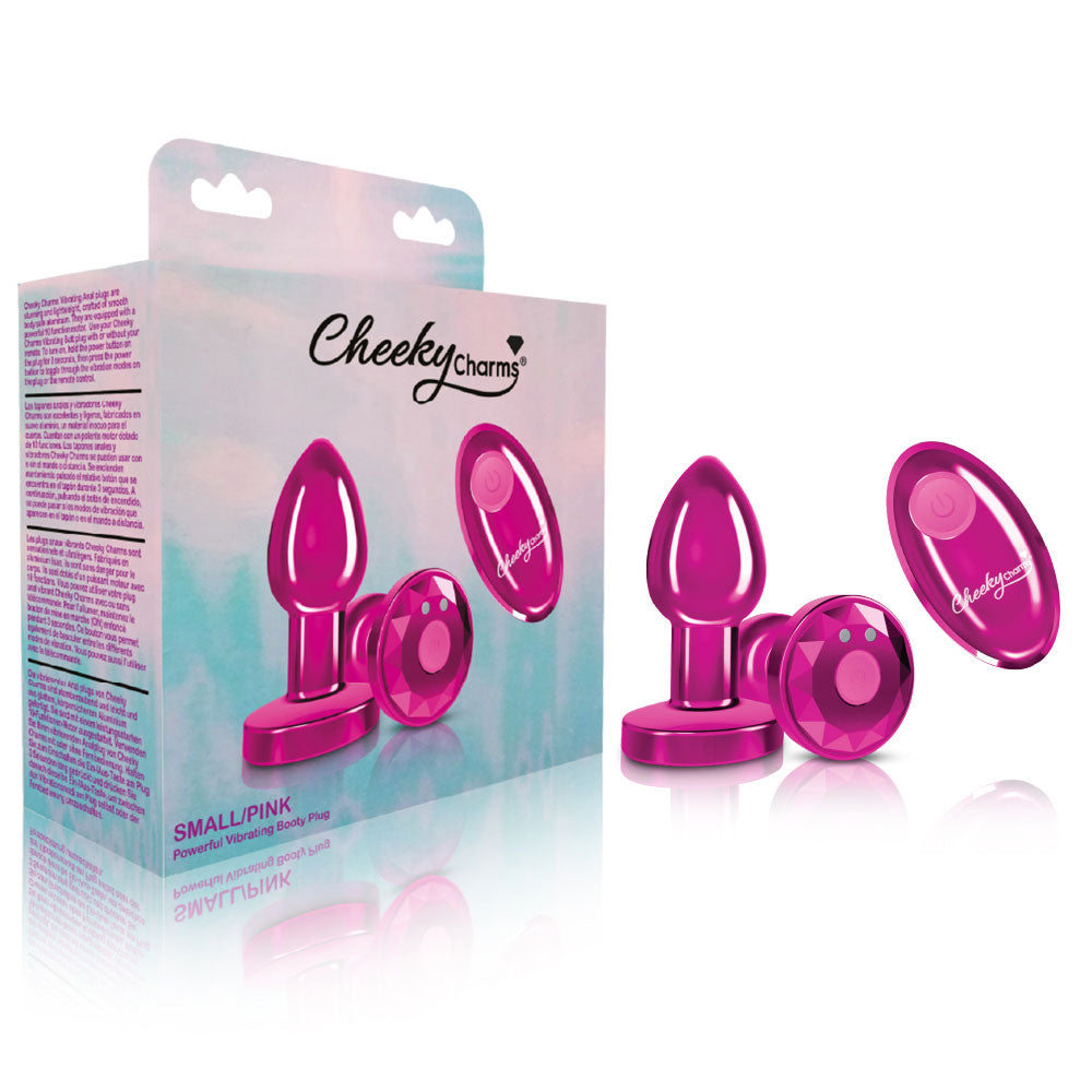 Viben Cheeky Charms Small Vibrating Anal Plug with Remote Control - Pink