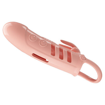 Pretty Love Sloane Vibrating Rabbit Cock Sleeve - Flesh