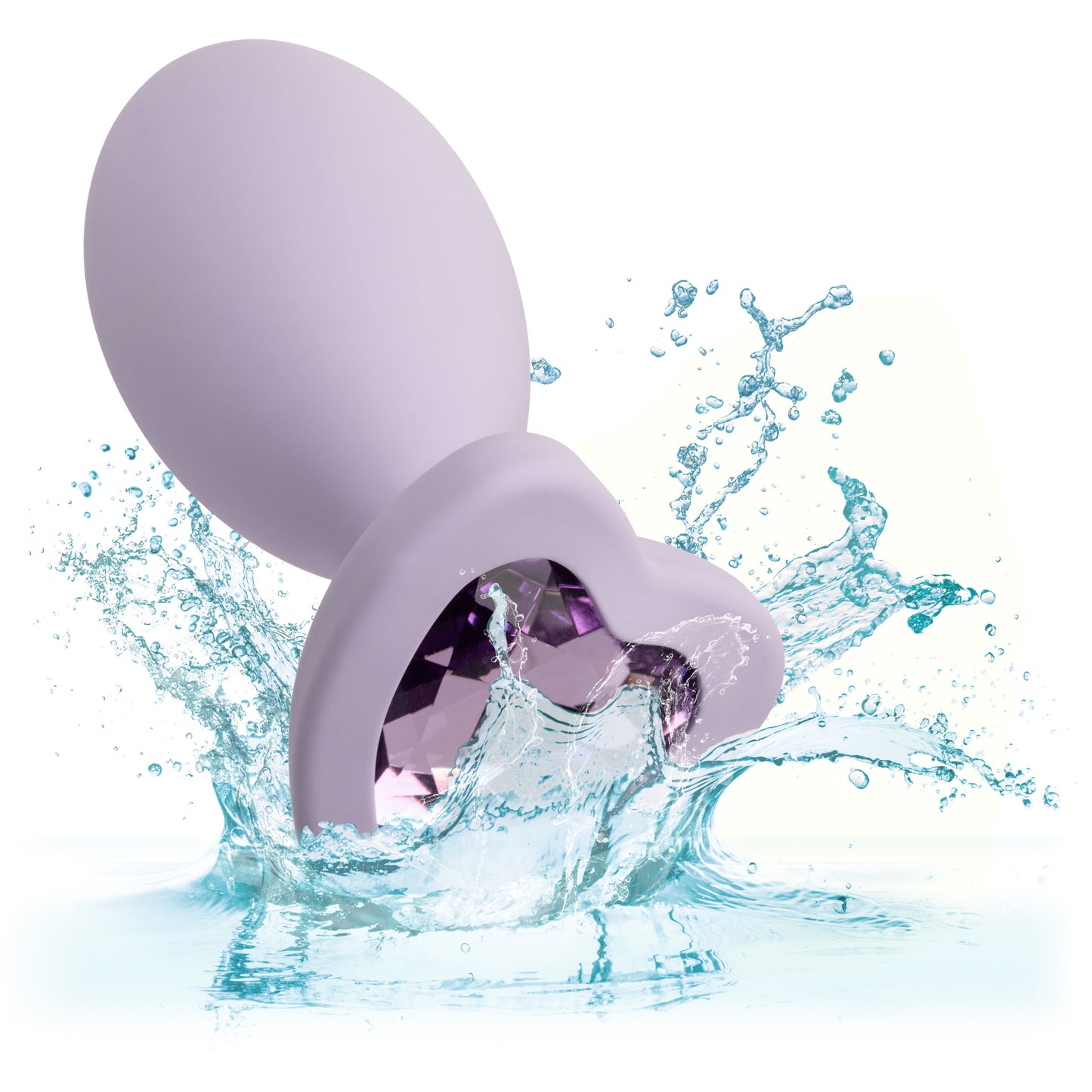 CalExotics Love Crystal Booty Duo - Purple Anal Plug Set with Graduated Sizes