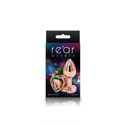 NS Novelties Rear Assets Rose Gold Heart Anal Toy - Small - Pink