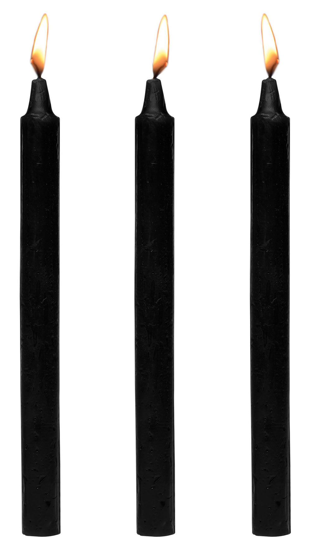 Fetish Drip Candles 3pk - Black - Unscented paraffin wax candles for sensation play
