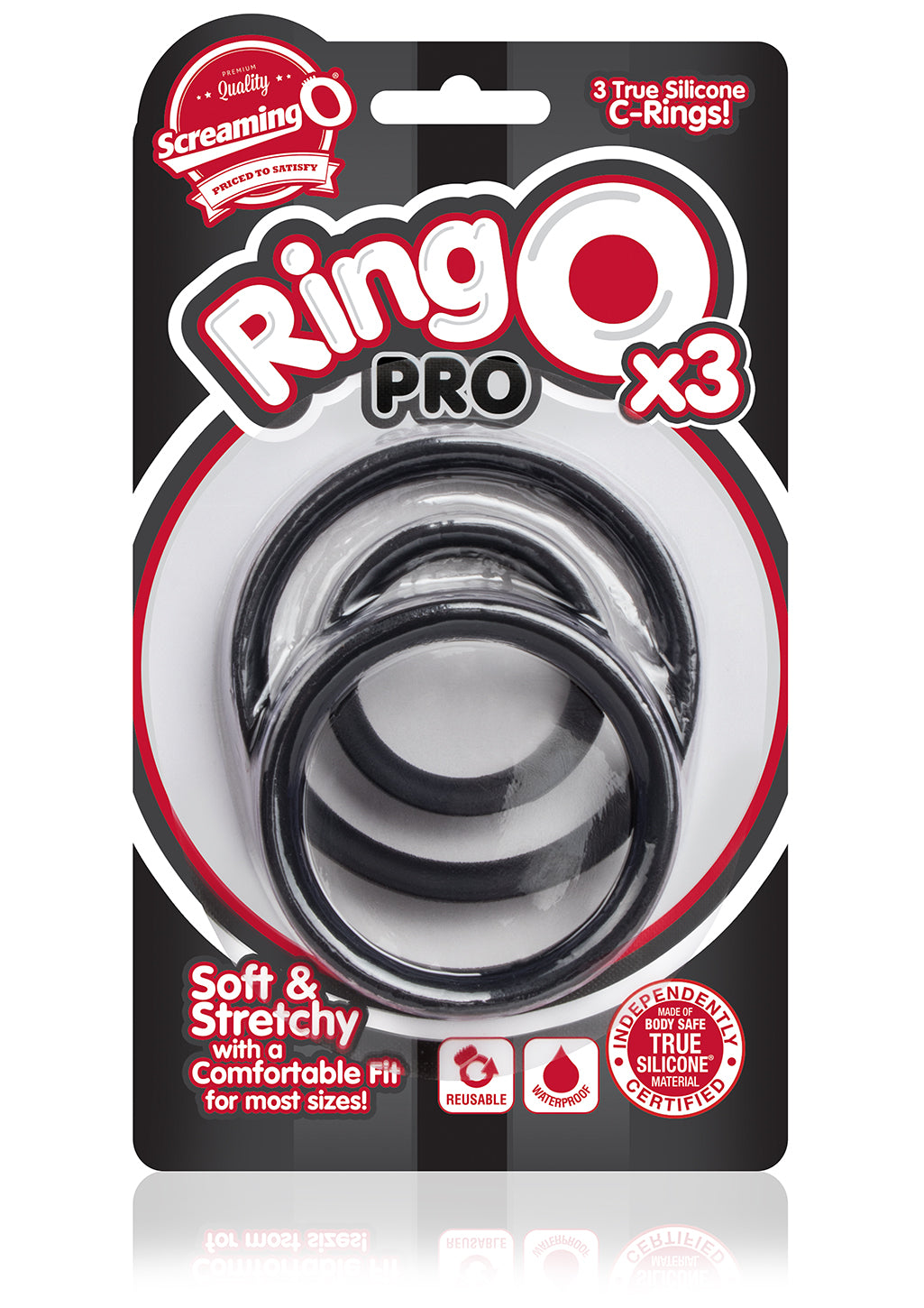 Screaming O RingO Pro X3 Cock Ring Set – Black – Waterproof