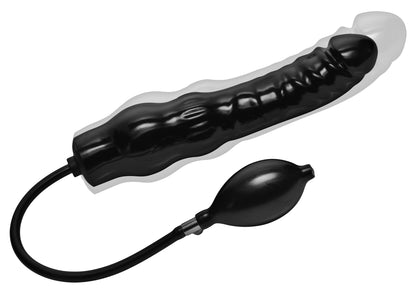 XR Brands Inflatable 11 Inch Super Dong – Black