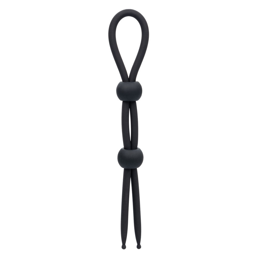 CalExotics Alpha Liquid Silicone Dual Lasso - Adjustable Waterproof Enhancer - Black