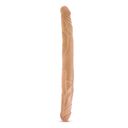 B Yours 14 Inch Double Dildo - Realistic Flexible Design - Brown