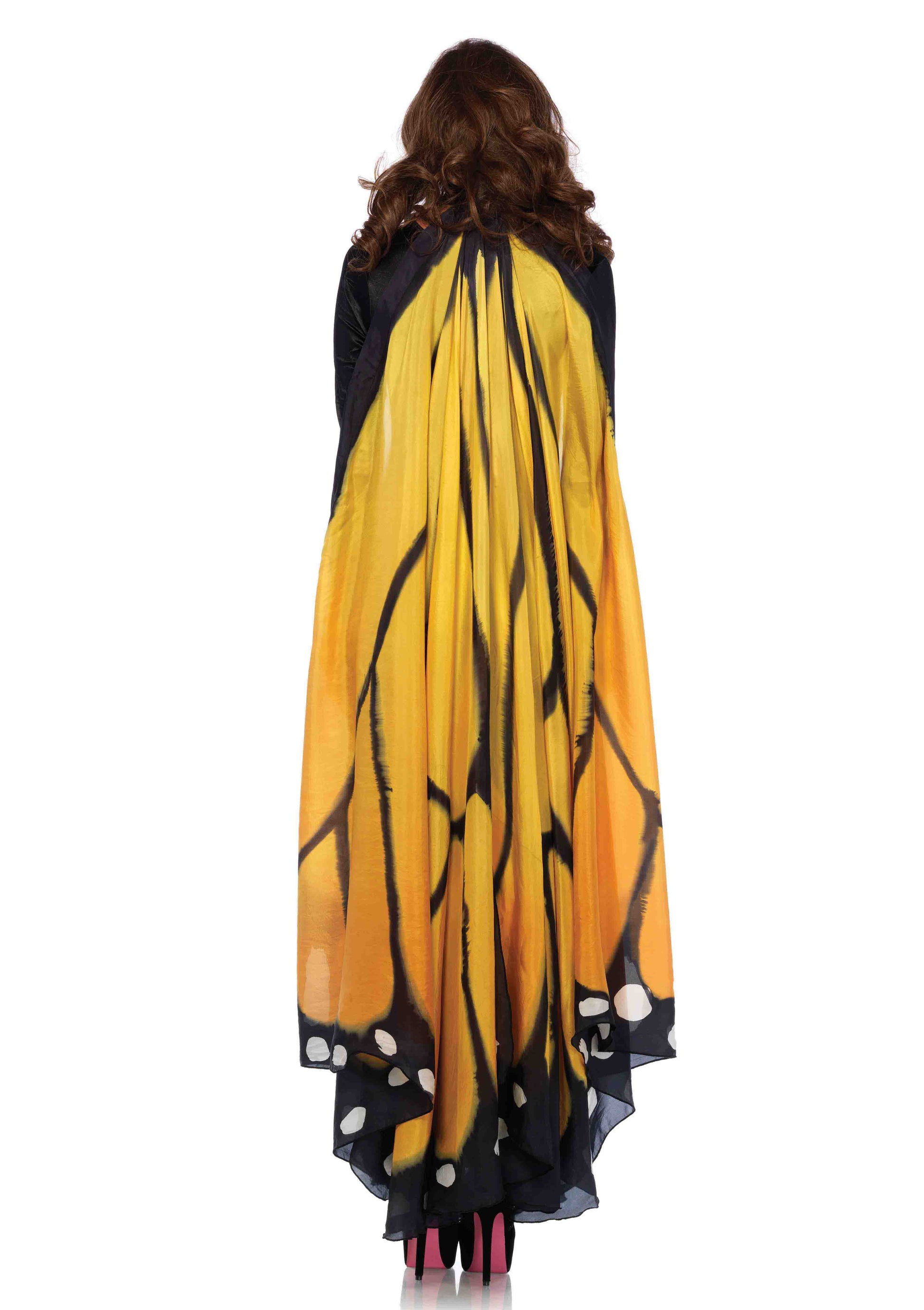 Leg Avenue Festival Monarch Butterfly Wing Halter Cape – Orange/Black