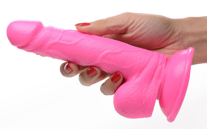 Pop Pecker 6.5 Inch Dildo with Suction Cup Base - Pink
