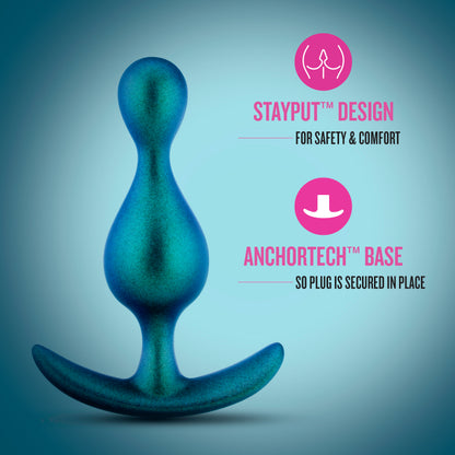 Blush Anal Adventures Matrix Photon Plug – Iridescent Teal – Wearable Anal Toy