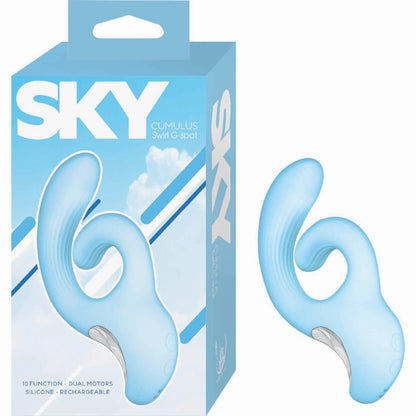 Nasstoys Sky Cumulus Swirl G Spot G-Spot Vibrator, USB-Rechargeable, Dual Motor, 10 Functions, Body-Safe Silicone, Splashproof – Blue