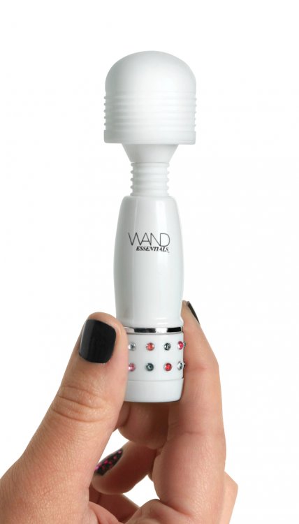 XR Brands Charmed Petite Massage Wand – Multi-Function Vibrator – White