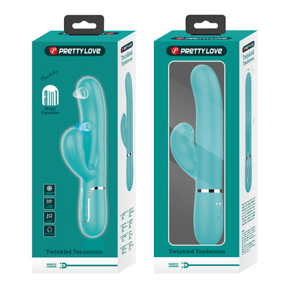 Pretty Love Perdita Twinkled Tenderness Vibrator - Rabbit Style - Turquoise