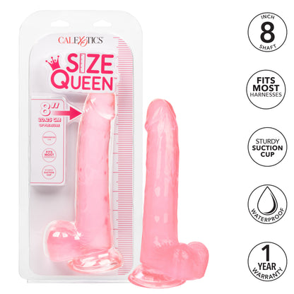 CalExotics Size Queen 8-Inch Dong - Realistic Pink Pleasure Toy