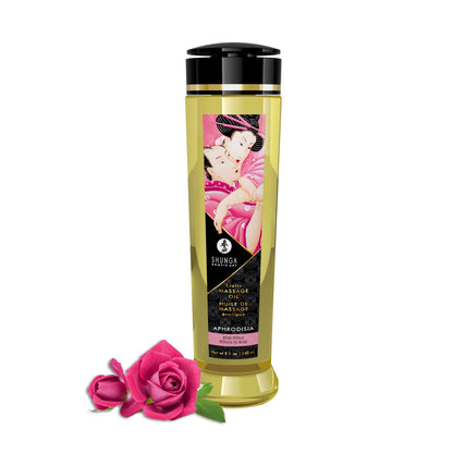 Shunga Aphrodisia Massage Oil – 8 Fl. Oz. – Rose Petals