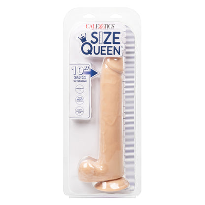 CalExotics Size Queen 10-Inch Realistic Dildo with Suction Cup Base – Ivory
