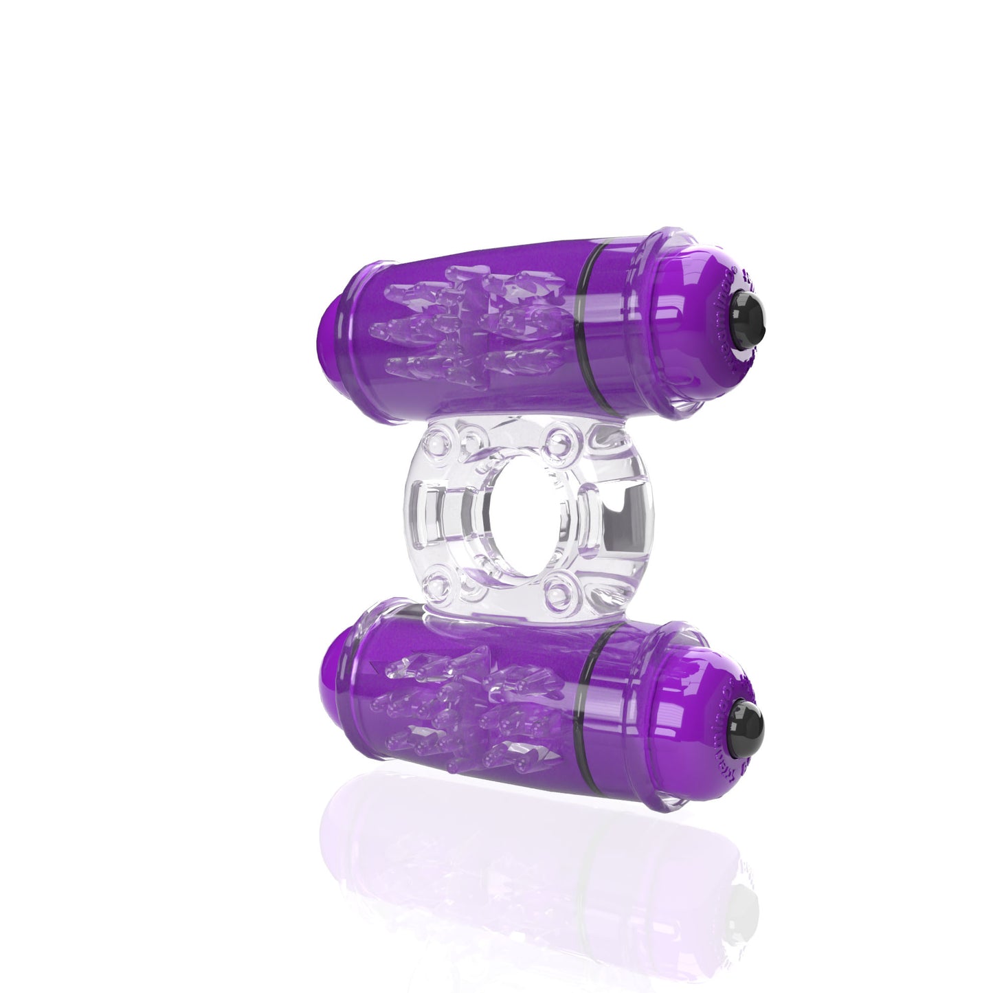 Screaming O 4B Double Wammy Vibrating Ring – Purple