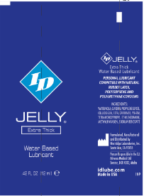 ID Jelly Extra Thick Water-Based Lubricant – 12ml Tubes, 72 Pieces Jar
