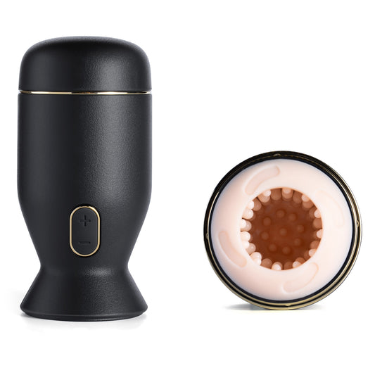 Priti Automatic Rotating Penis Stimulator - Black - 7 Rotating Patterns