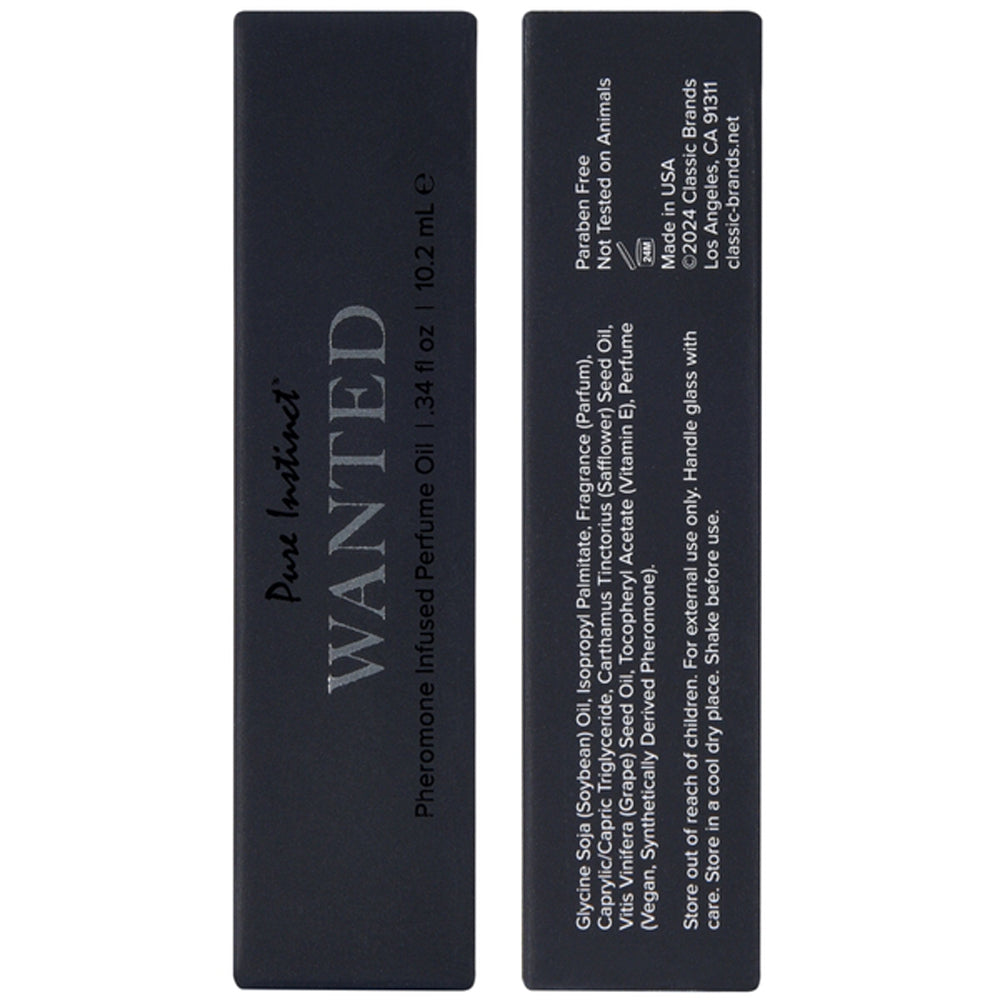 Pure Instinct Wanted Pheromone Perfume Oil 10ml – Bold Citrus and Cedarwood Scent
