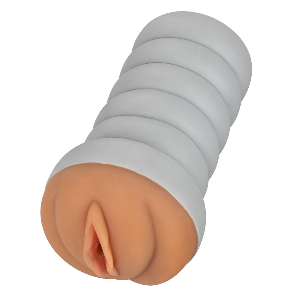 CalExotics Ribbed Gripper Tight Pussy Grip – Life-like Masturbator – Brown