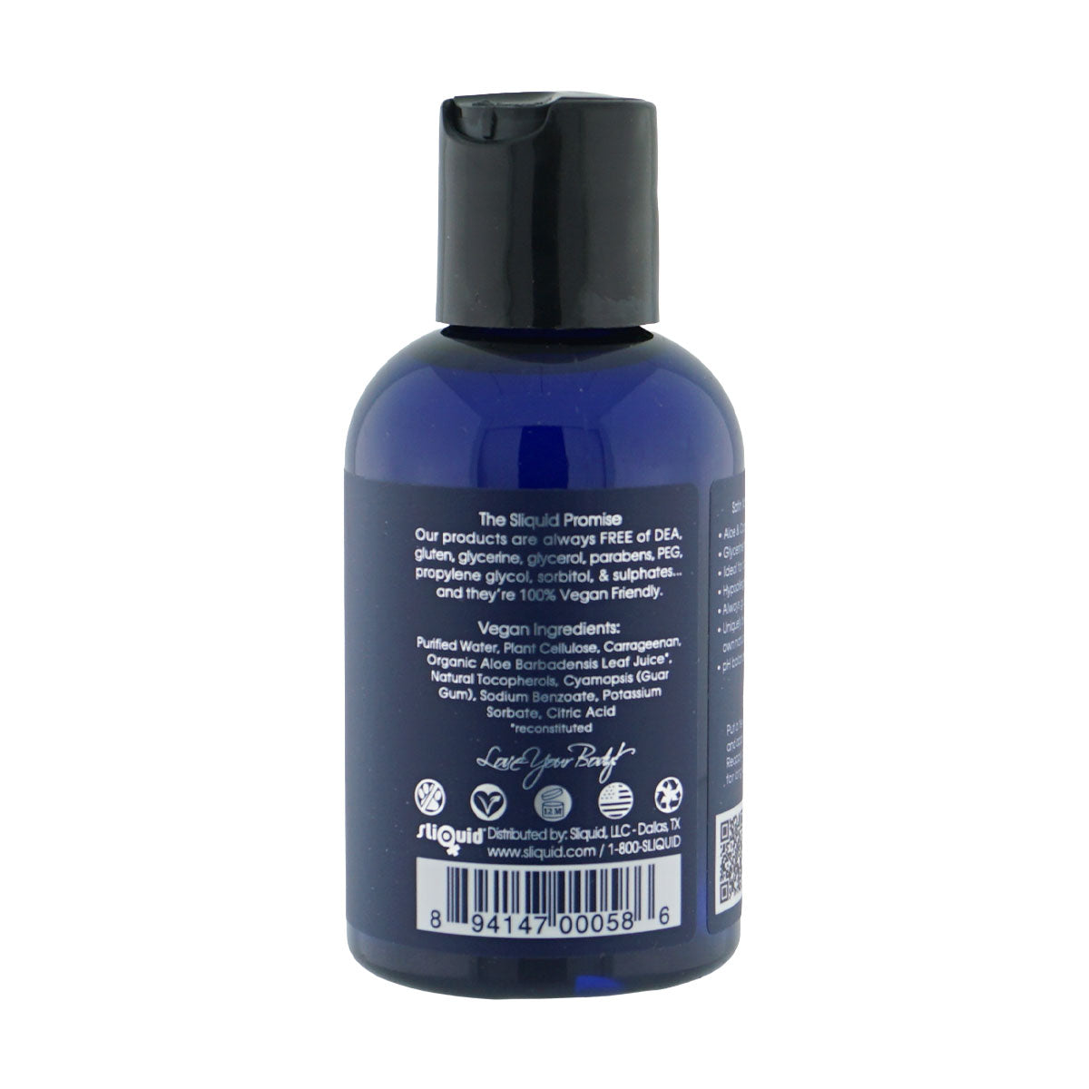 Sliquid Naturals Satin - Aloe Vera & Carrageenan Infused Water-Based Intimate Moisturizer - 4.2 Fl Oz