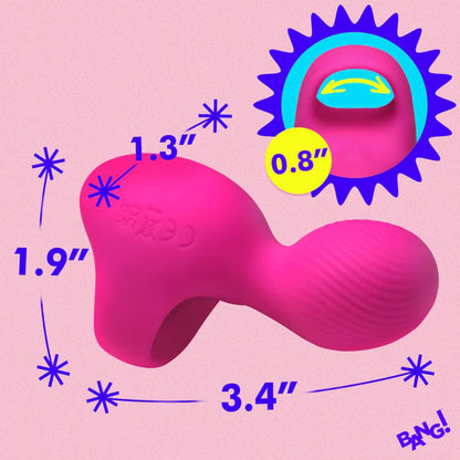 XR Brands Silicone Finger Vibe – Pink – Multi-Speed Waterproof Vibrator